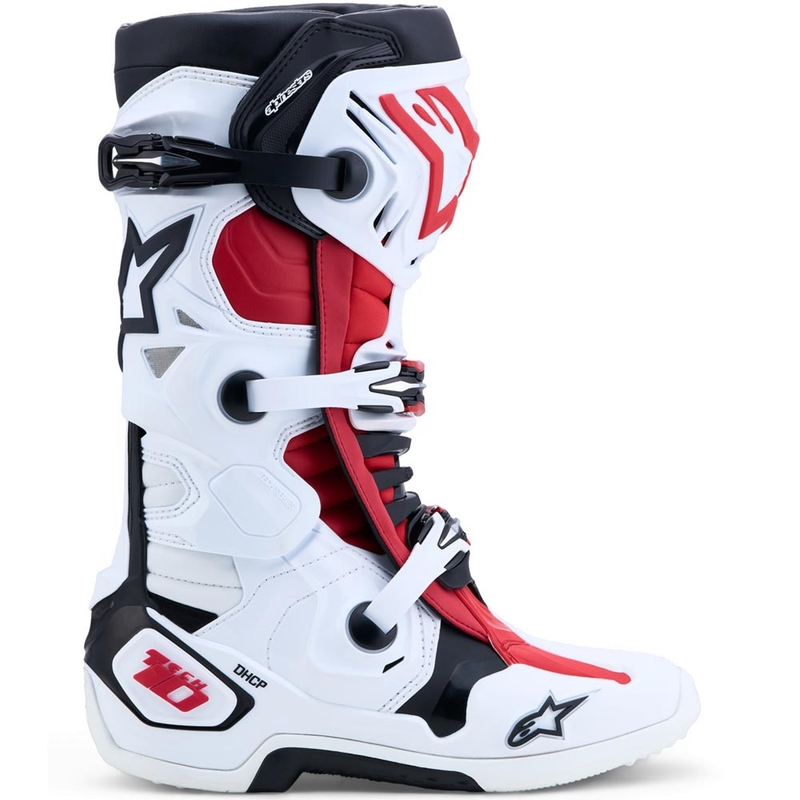 Motokrosové boty Alpinestars TECH 10 bílo-černo-červené