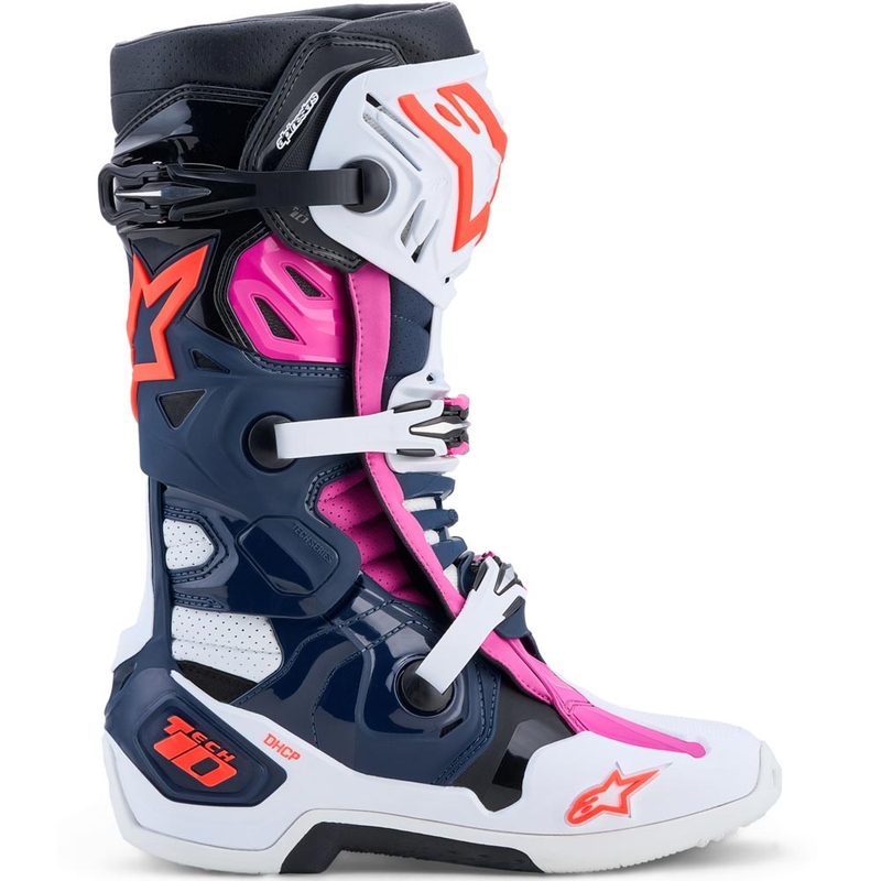 Motokrosové boty Alpinestars TECH 10 Supervented tmavě modro-bílo-černo-fialové