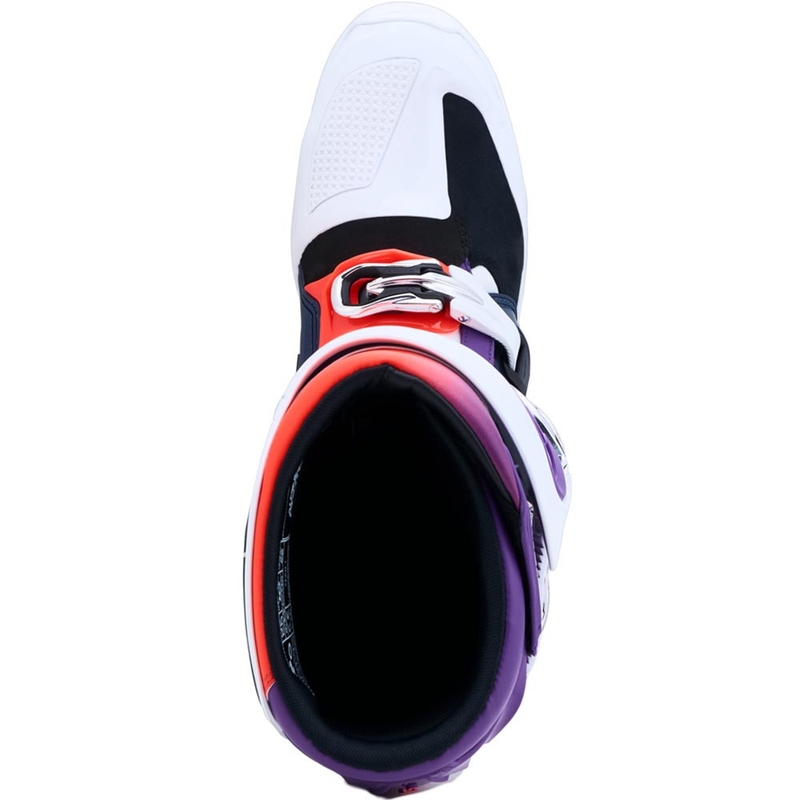 Motokrosové boty Alpinestars TECH 7 fialovo-bílo-tmavě modro-fluo červené
