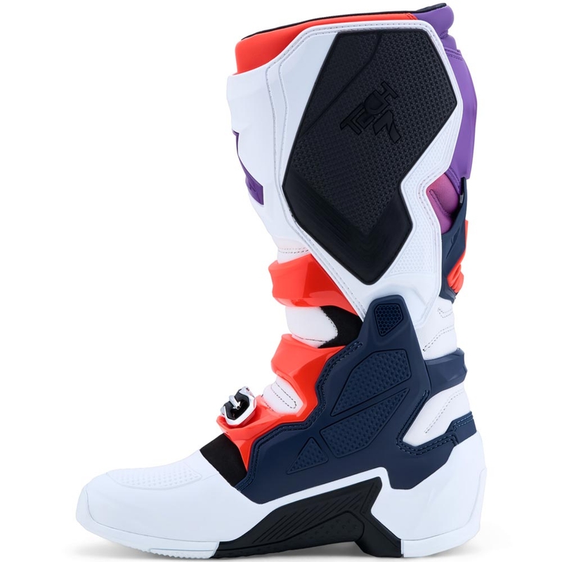 Motokrosové boty Alpinestars TECH 7 fialovo-bílo-tmavě modro-fluo červené
