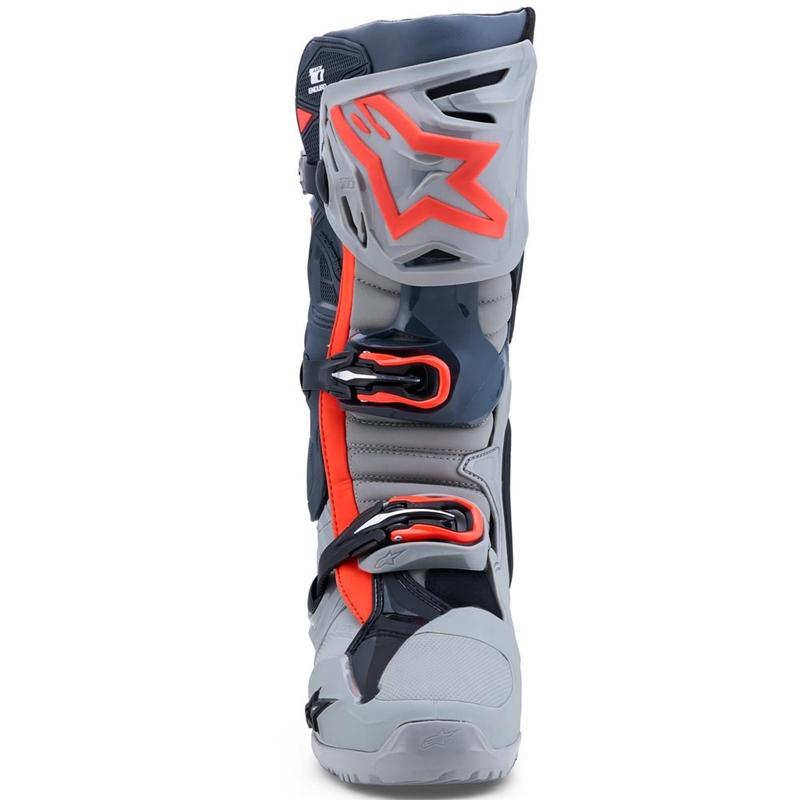 Boty na motorku Alpinestars Tech 10 Enduro šedo-tmavě šedo-fluo červené