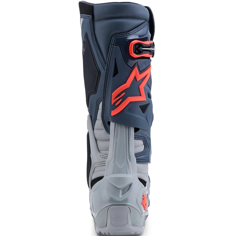 Boty na motorku Alpinestars Tech 10 Enduro šedo-tmavě šedo-fluo červené