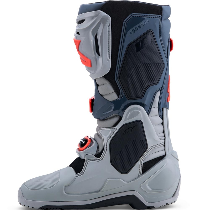 Boty na motorku Alpinestars Tech 10 Enduro šedo-tmavě šedo-fluo červené