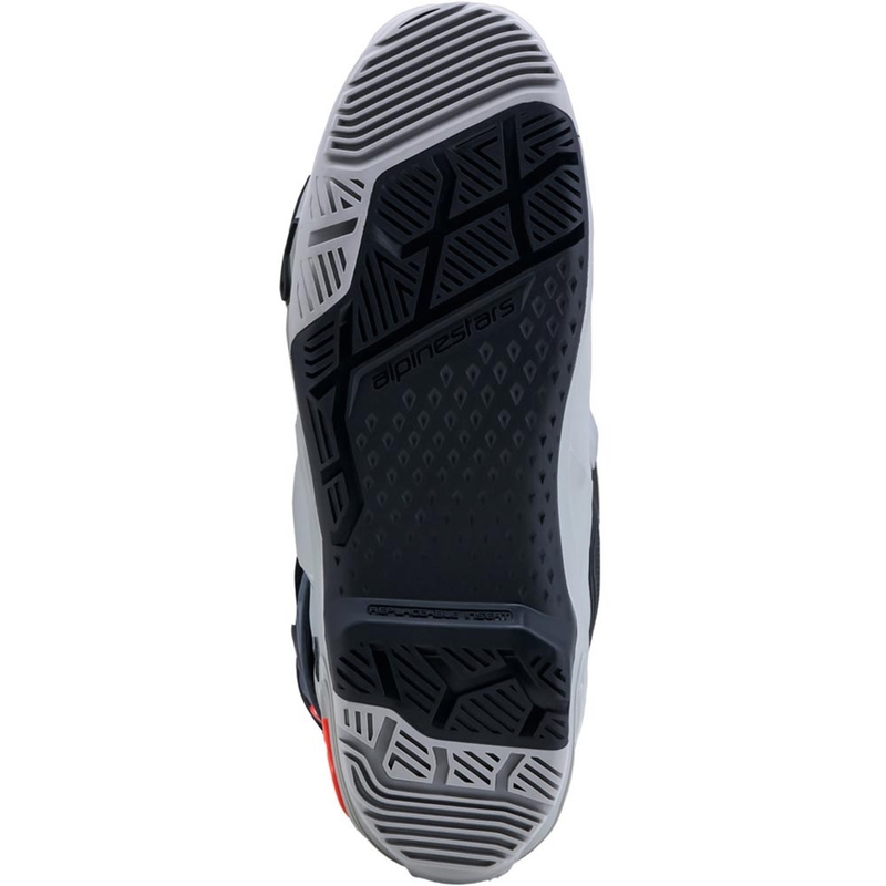 Boty na motorku Alpinestars Tech 10 Enduro šedo-tmavě šedo-fluo červené