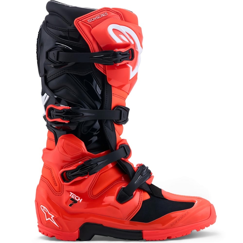 Boty na motorku Alpinestars TECH 7 Enduro fluo červeno-černé