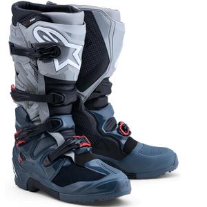 Boty na motorku Alpinestars TECH 7 Enduro Drystar tmavě šedo-světle šedo-červené