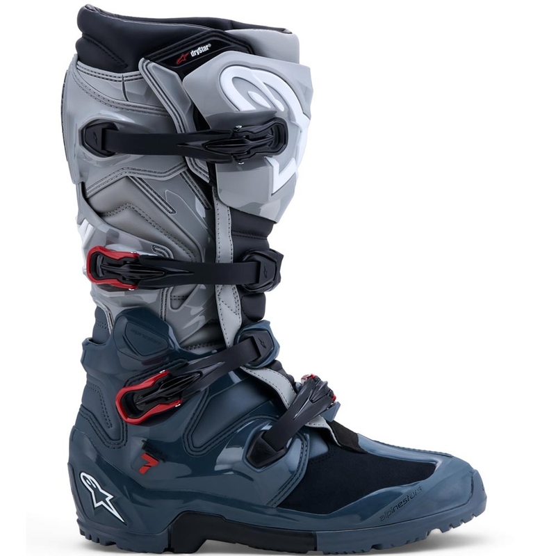 Boty na motorku Alpinestars TECH 7 Enduro Drystar tmavě šedo-světle šedo-červené