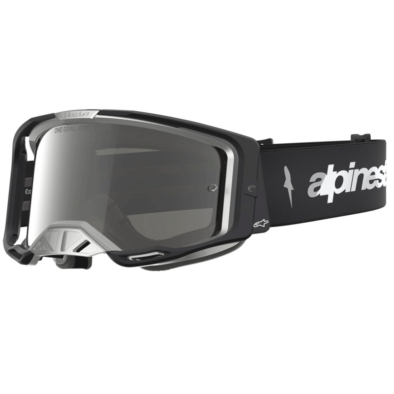 Motokrosové brýle Alpinestars Vision 8 Amber černo-stříbrné