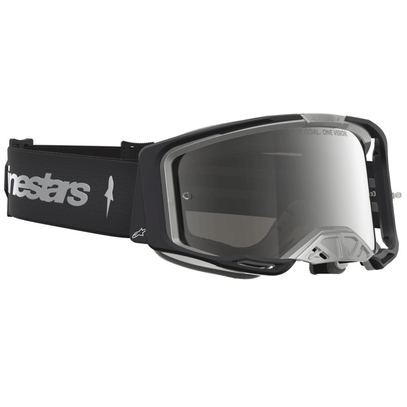 Motokrosové brýle Alpinestars Vision 8 Amber černo-stříbrné