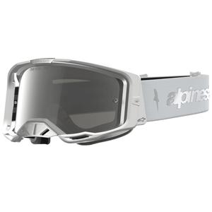Motokrosové brýle Alpinestars Vision 8 Amber bílo-stříbrné