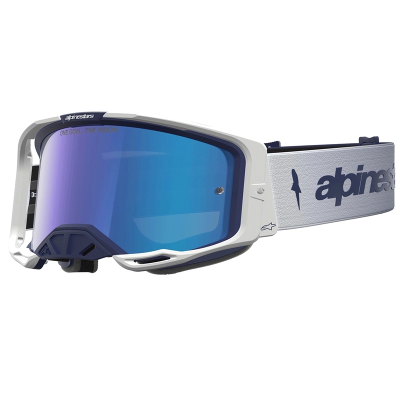 Motokrosové brýle Alpinestars Vision 8 Amber modro-bílé