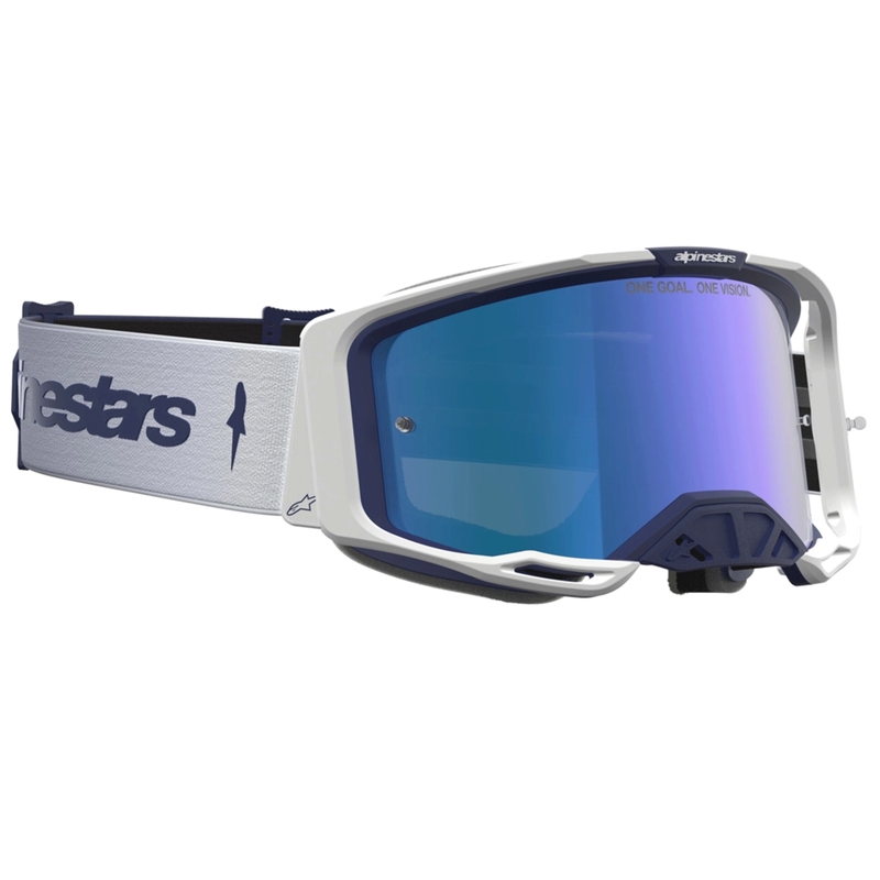 Motokrosové brýle Alpinestars Vision 8 Amber modro-bílé