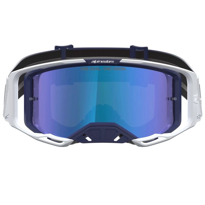 Motokrosové brýle Alpinestars Vision 8 Amber modro-bílé