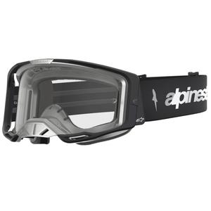 Motokrosové brýle Alpinestars Vision 8 Amber černo-stříbrné s čirým plexi