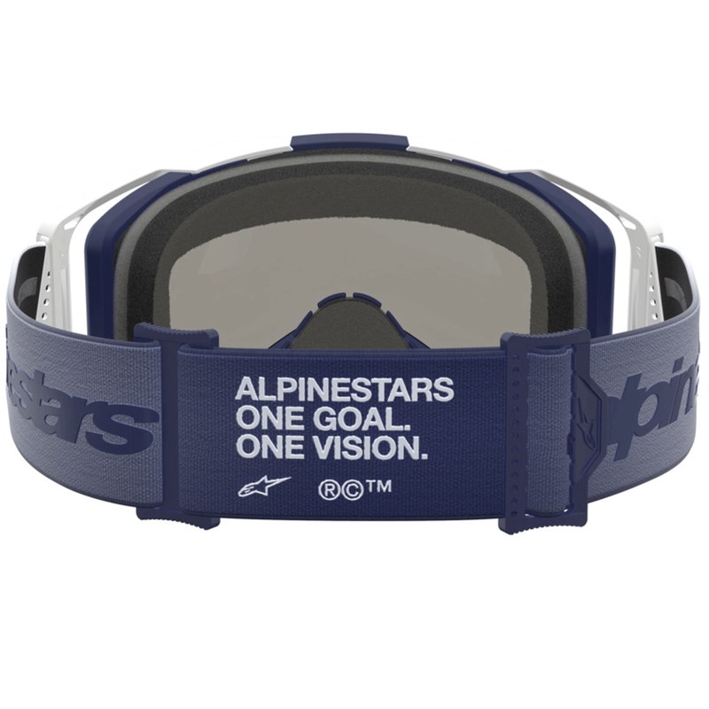 Motokrosové brýle Alpinestars Vision 8 Amber modro-bílé s čirým plexi