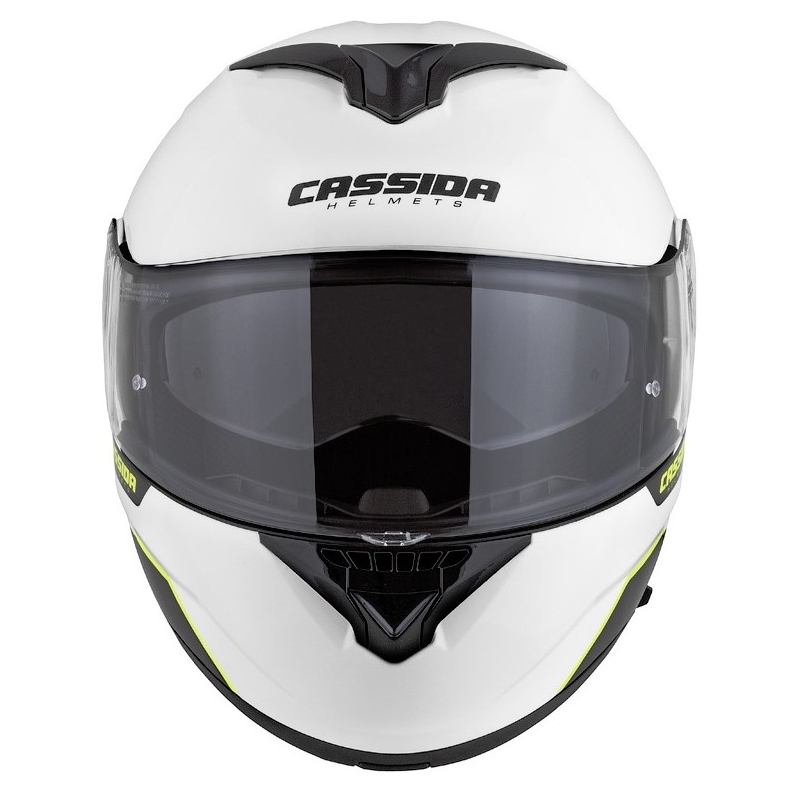 Cassida Compress 2.0 Refraction felnyitható motoros bukósisak fehér-fekete-fluo sárga
