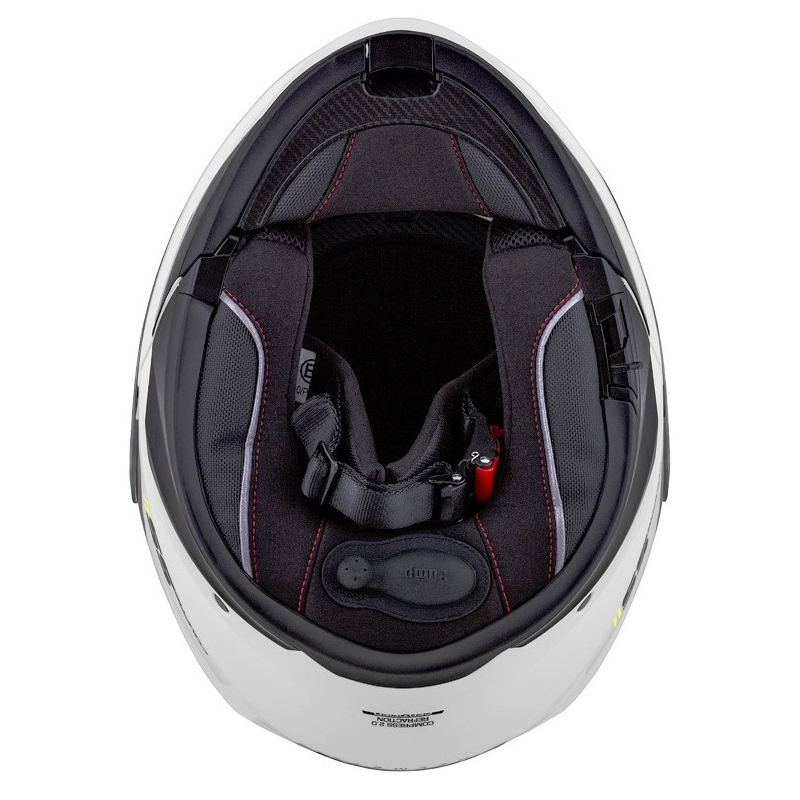 Cassida Compress 2.0 Refraction felnyitható motoros bukósisak fehér-fekete-fluo sárga