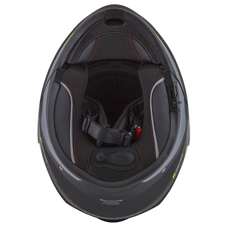Cassida Compress 2.0 Refraction felnyitható motoros bukósisak fekete-szürke-fluo sárga kiárusítás