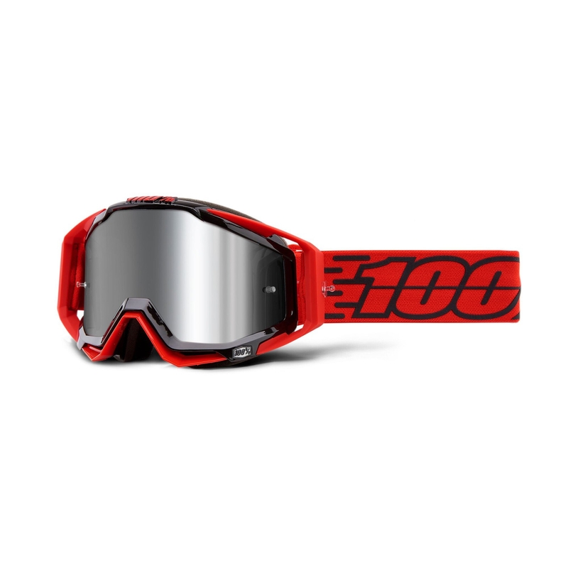 Motocross szemüveg 100% RACECRAFT PLUS Toro (ezüst tükör plexiüveg)