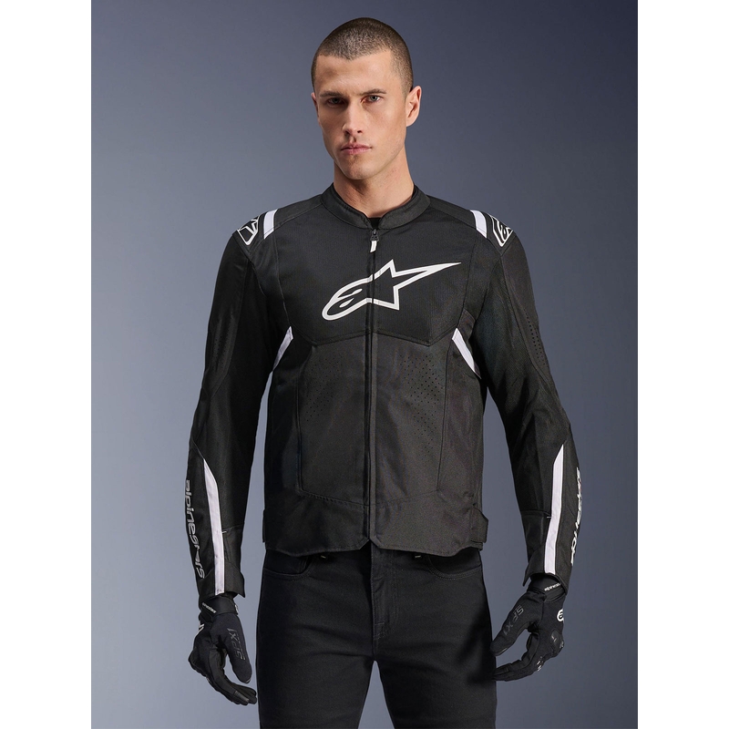 Alpinestars T-SPS Air V2 motoros kabát fekete-fehér