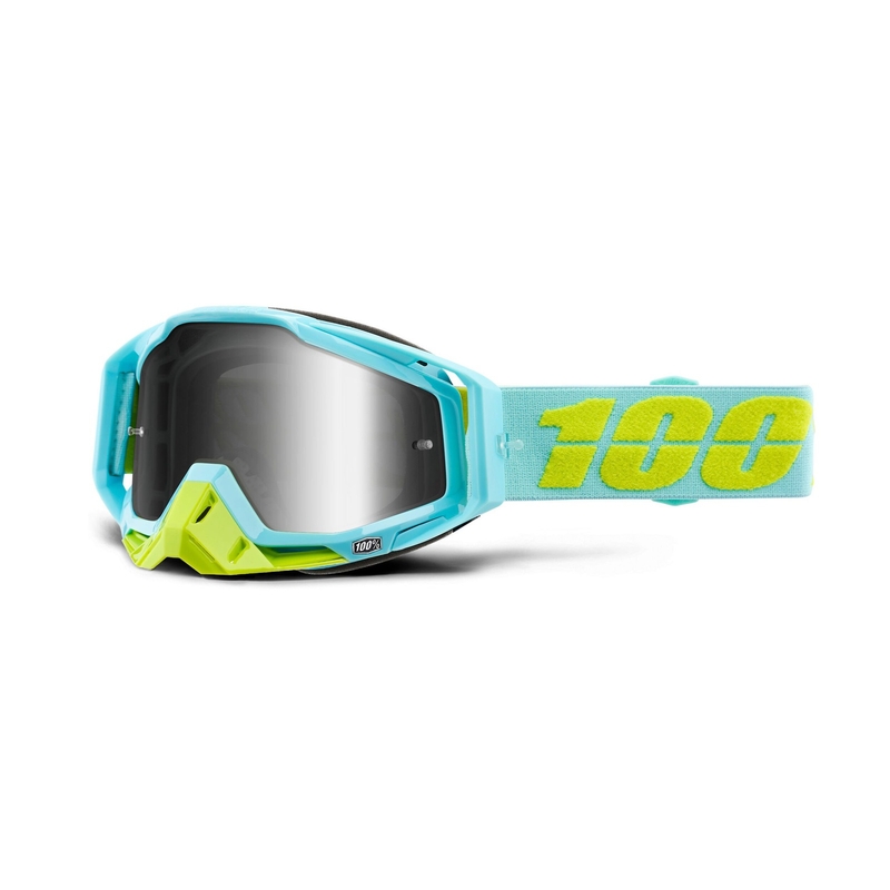 Motocross szemüveg 100% Racecraft PINACLES (ezüst tükör plexiüveg)