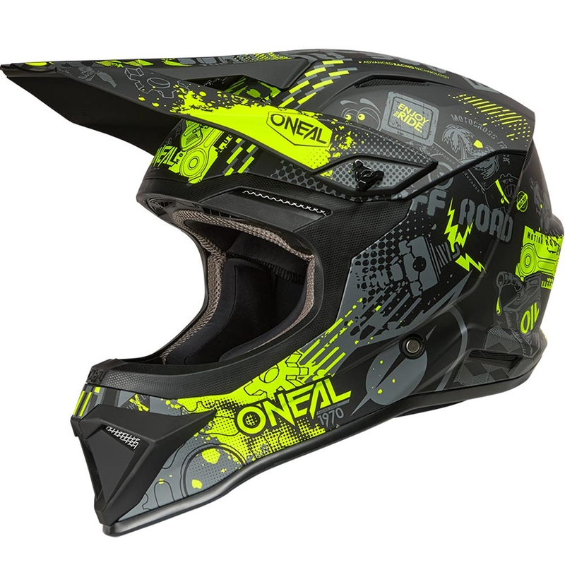 Motokrosová helma O´Neal 1SRS Vibrant matná černo-fluo žlutá