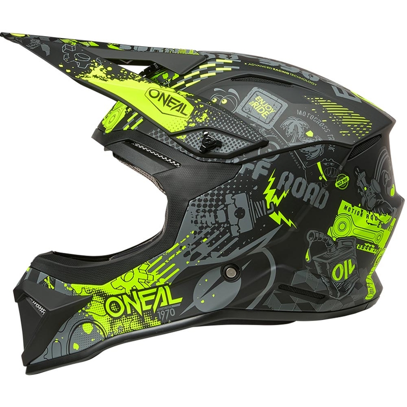 Motokrosová helma O´Neal 1SRS Vibrant matná černo-fluo žlutá