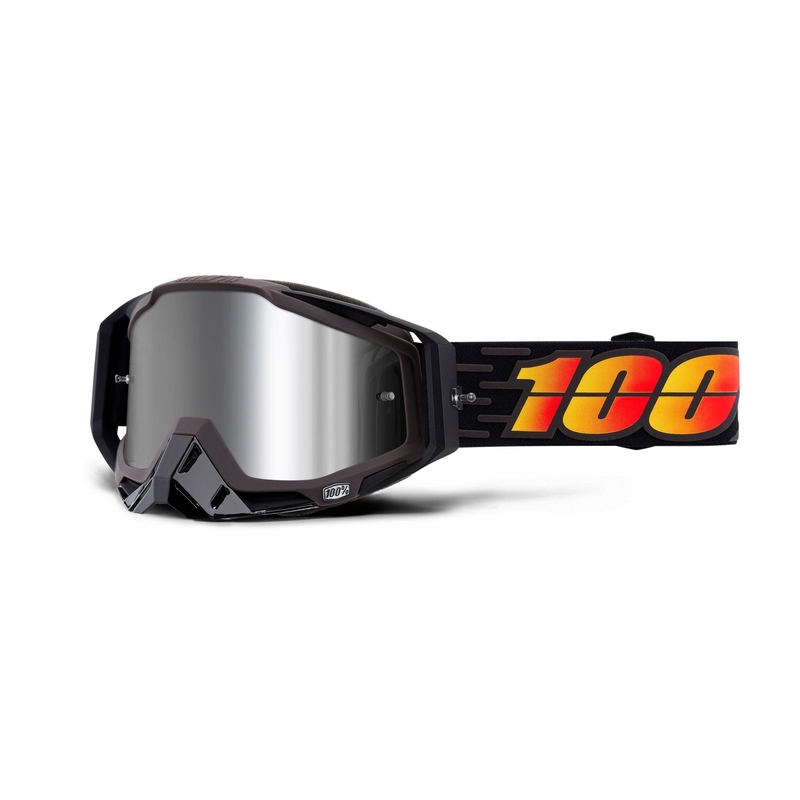 Motocross szemüveg 100% RACECRAFT PLUS jelmez (ezüst tükör plexiüveg)