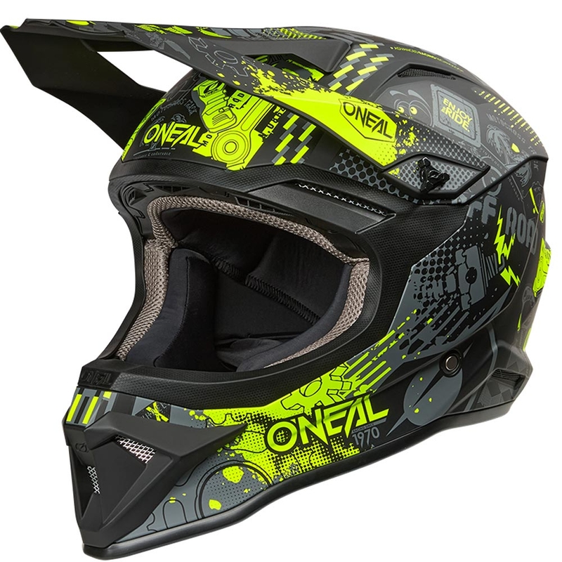 Motokrosová helma O´Neal 1SRS Vibrant matná černo-fluo žlutá