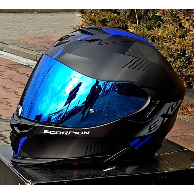SCORPION EXO-1400/R1/520 AIR/391 Maxvision KDF16-1 plexi irrídium kék