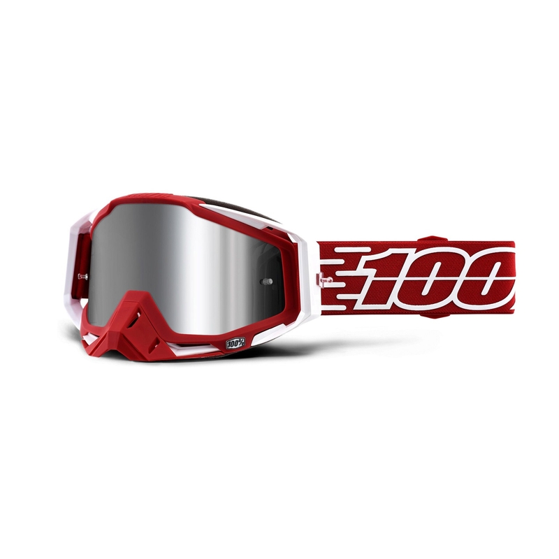 Motocross szemüveg 100% RACECRAFT PLUS Gustavia (ezüst tükör plexiüveg)
