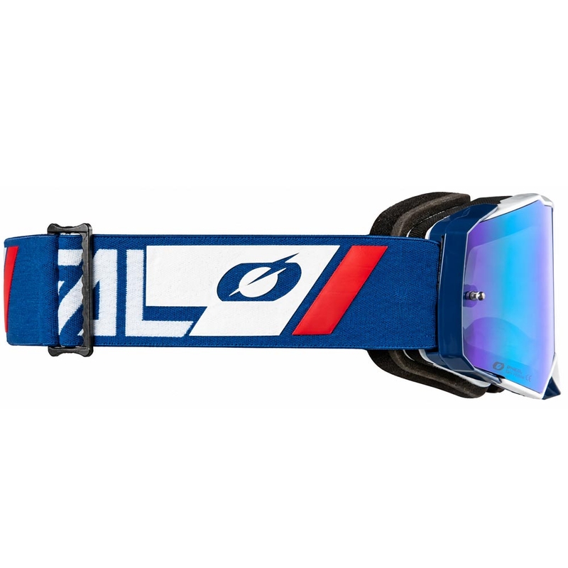 Motokrosové brýle O´Neal B-55 Cram modro-bílé se zrcadlově modrým plexi
