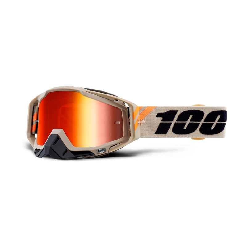 Motocross szemüveg 100% RACECRAFT Poliet (piros tükör plexiüveg)