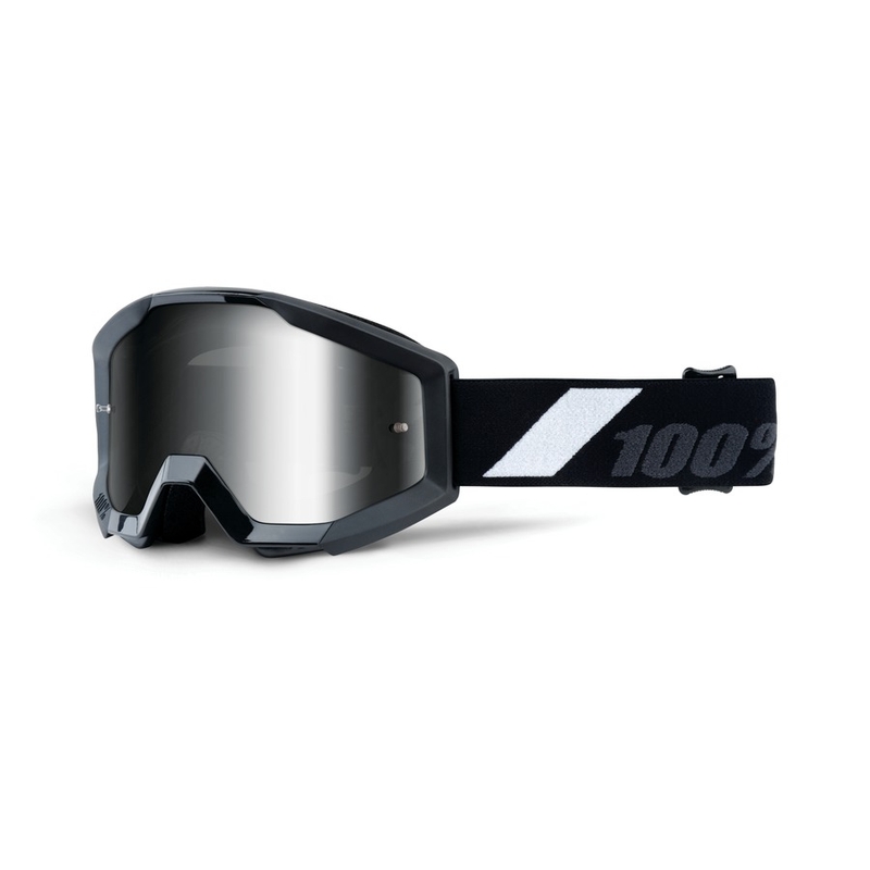 Gyerek Motocross szemüveg 100% Strata Góliát (ezüst króm plexi)