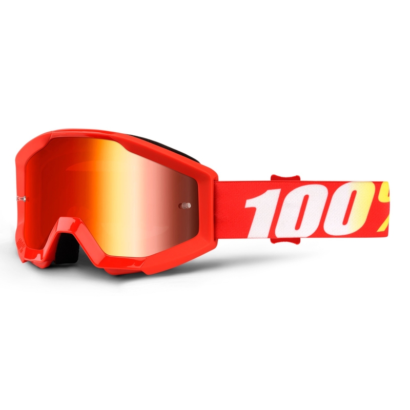 Gyerek Motocross szemüveg 100% Strata kemence (piros plexi)