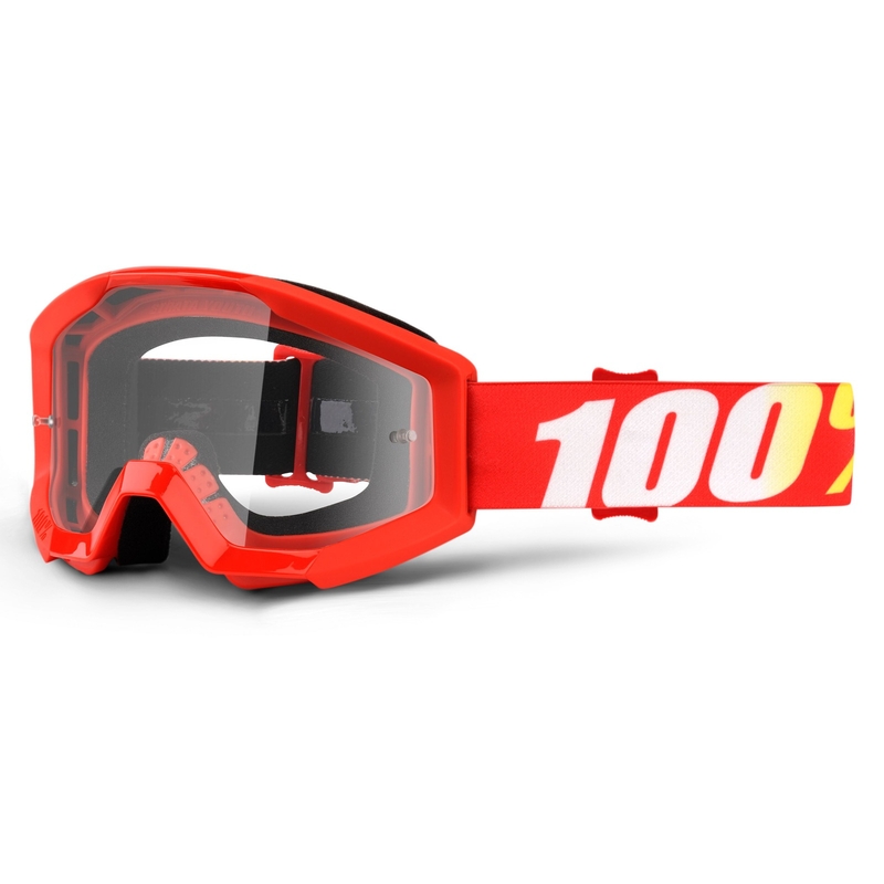 Gyermek motocross szemüveg 100% Strata kemence (átlátszó plexiüveg)