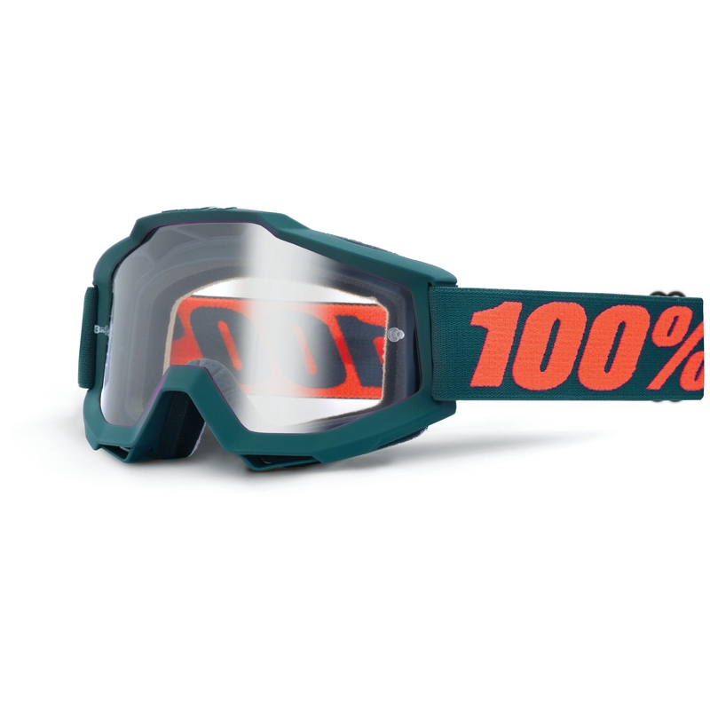 Motocross szemüveg 100% Accuri OTG Gunmetal (átlátszó plexi)