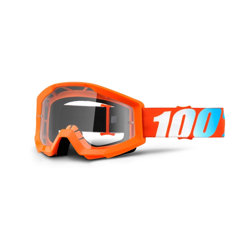 Motocross szemüveg 100% Strata narancs (tiszta szemellenző)