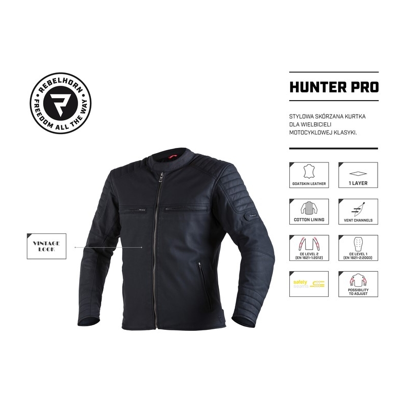 Rebelhorn Hunter Pro fekete motoros dzseki kiárusítás