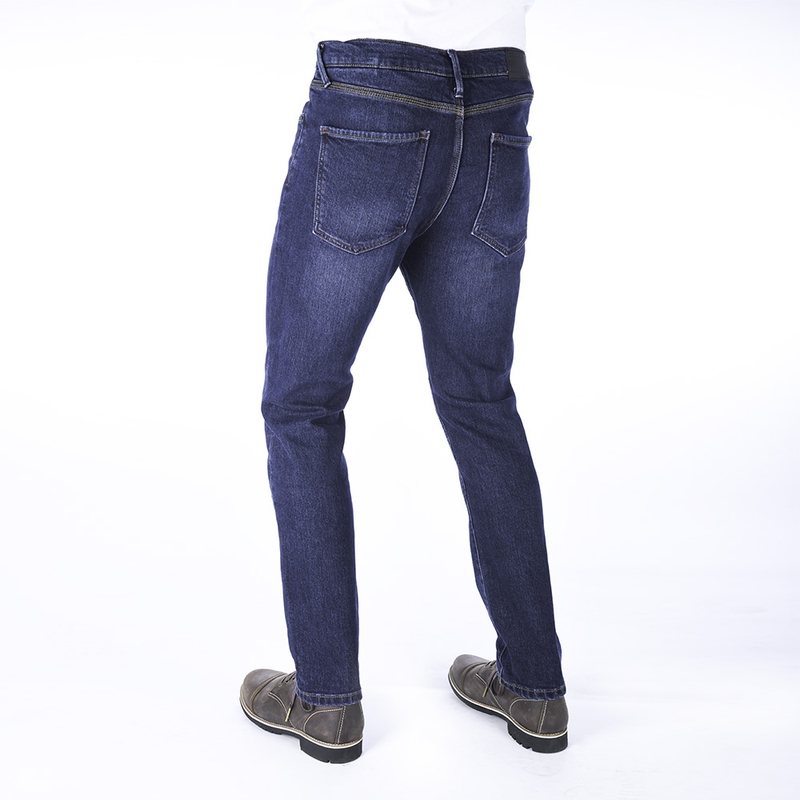 Rövidített motoros farmer Oxford Original Approved Slim Fit mosott kék akció kiárusítás