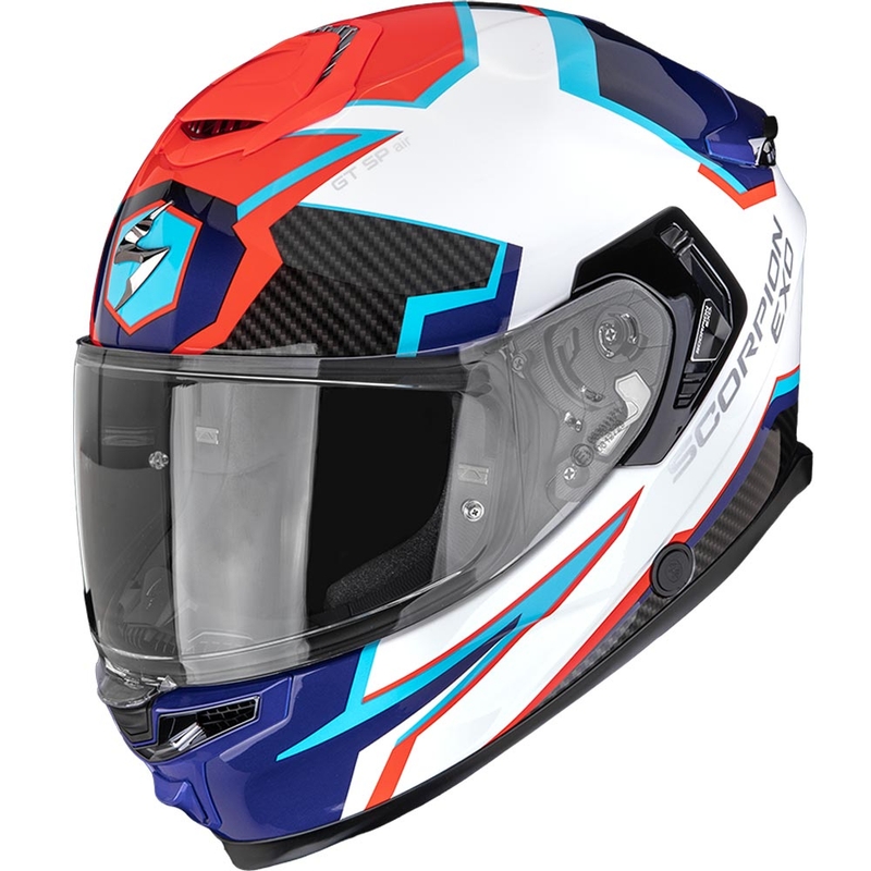 Integrální helma na motorku Scorpion EXO-GT SP Air Atlas bílo-modro-červená