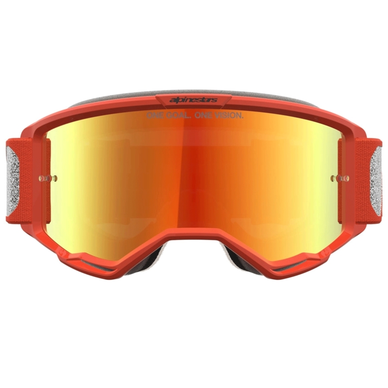 Motokrosové brýle Alpinestars Vision 5 Rora stříbrno-oranžové