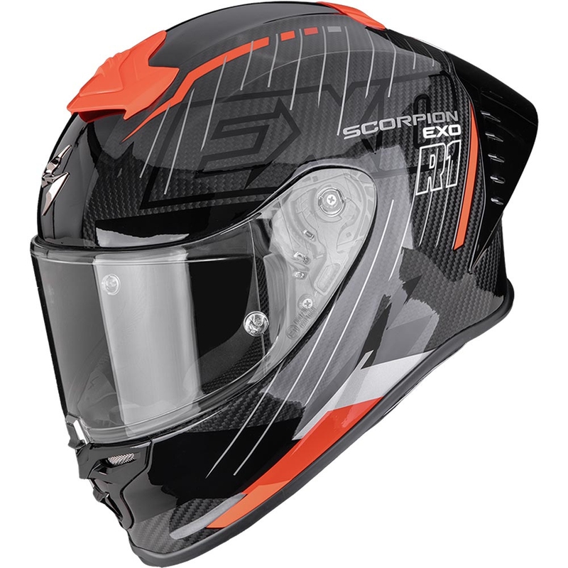 Scorpion EXO-R1 EVO II Air Surge zárt motoros bukósisak fekete-piros