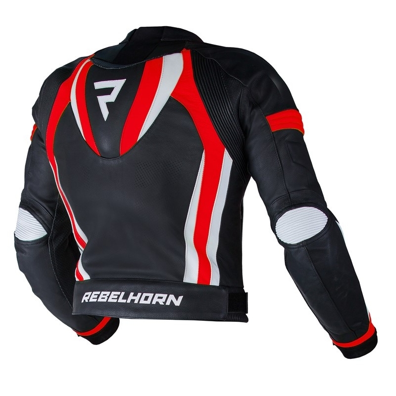 Rebelhorn Piston II motorkerékpár kabát PRO fekete-fehér-fluo piros eladó kiárusítás