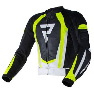 Kabát motorkerékpárhoz Rebelhorn Piston II PRO fekete-fehér-fluo sárga eladó kiárusítás