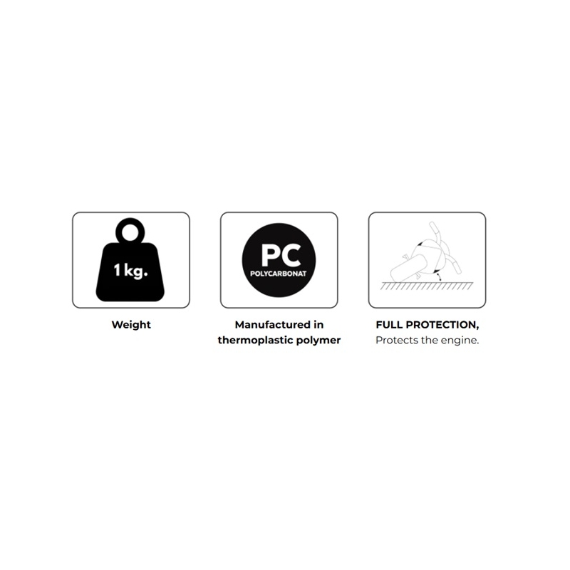 Engine protective covers PUIG fekete included 3 covers