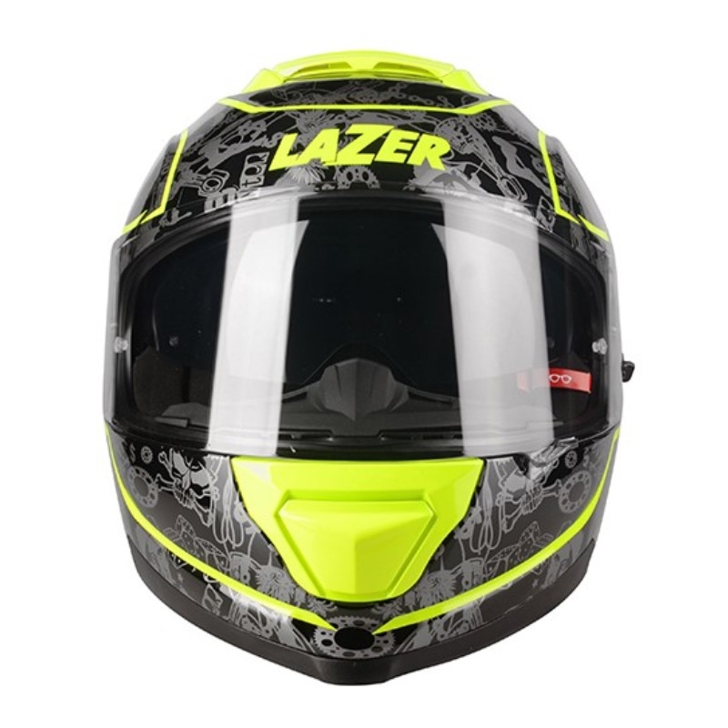 Integrált motoros sisak Lazer Rafale SR $ 13 Eredeti fekete-szürke-fluo sárga akció kiárusítás