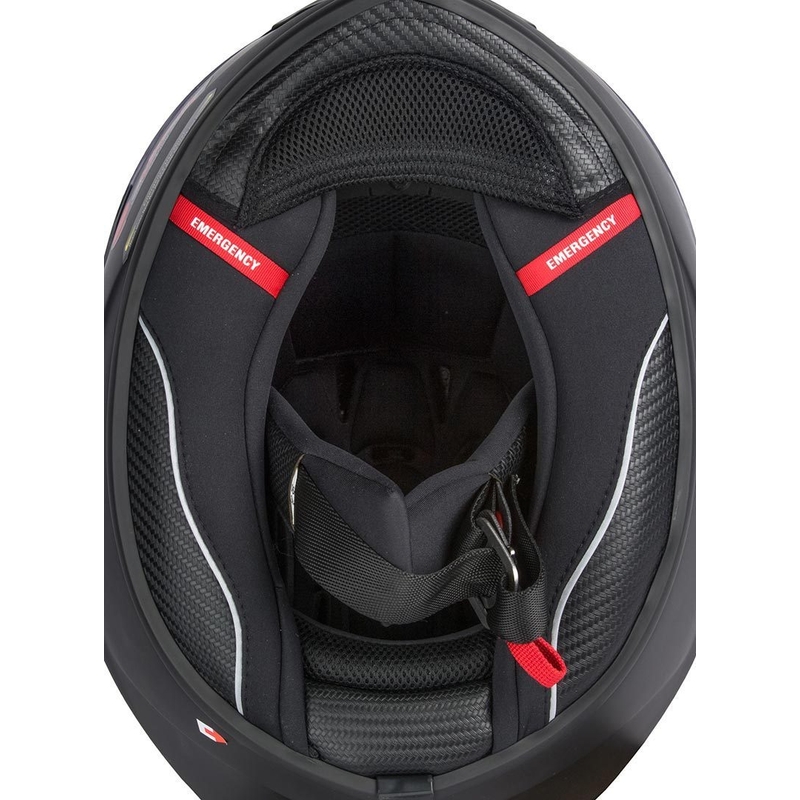 Beépített motoros sisak Scorpion Exo-1400 Air Carbon red