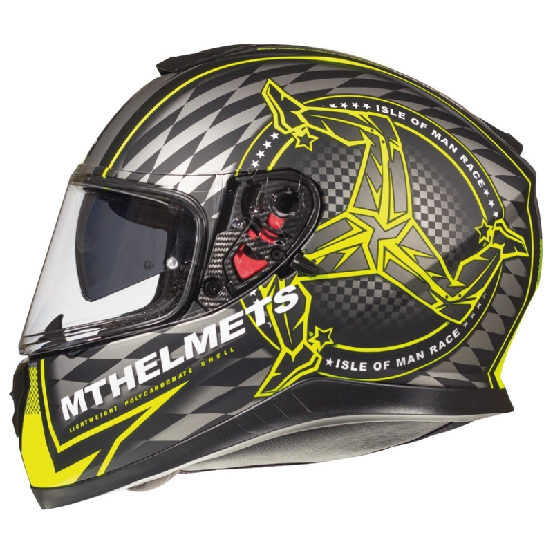 Zárt motoros sisak MT Thunder 3 SV Isle Of Man fekete-szürke-neon sárga