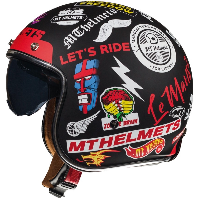 Nyitott motoros sisak MT LeMans 2 SV Anarchia fekete matt